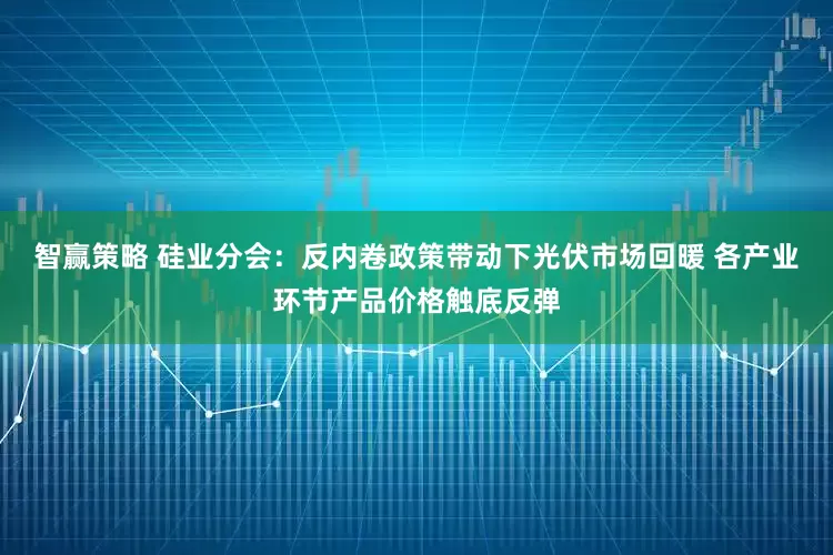 智赢策略 硅业分会：反内卷政策带动下光伏市场回暖 各产业环节产品价格触底反弹